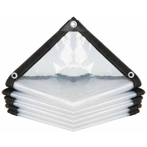 Bâche Transparente imperméable avec œillets 1.5 x 1.5 m Film antigel pour Plantes Fleurs succulentes Film d'isolation Contre Le Froid pour Jardin et Serre Fermes Pluie