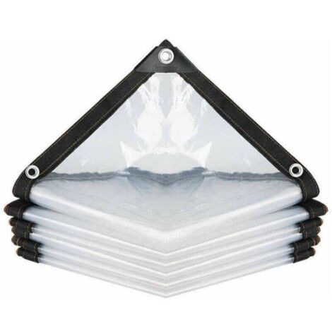 Bâche Transparente imperméable avec œillets 1.5 x 1.5 m Film antigel pour Plantes Fleurs succulentes Film d'isolation Contre Le Froid pour Jardin et Serre Fermes Pluie