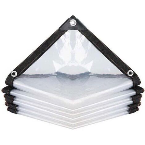 Bâche Transparente imperméable avec œillets 2 x 2 m Film antigel pour Plantes Fleurs succulentes Film d'isolation Contre Le Froid
