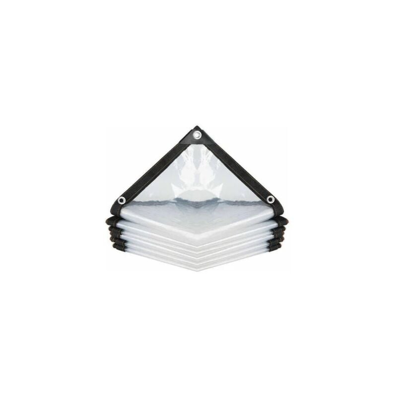 Bâche Transparente Imperméable avec Oeillets, à l'eau en pe Multi-Usage Anti-Pluie Résistante Aux Déchirures Toile de bâche Ultra légère (Color :