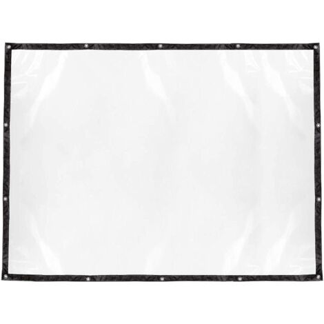 Bâche transparente imperméable avec œillets, résistante, en PVC, pour plantes de terrasse - 150 x 200 cm - Noire