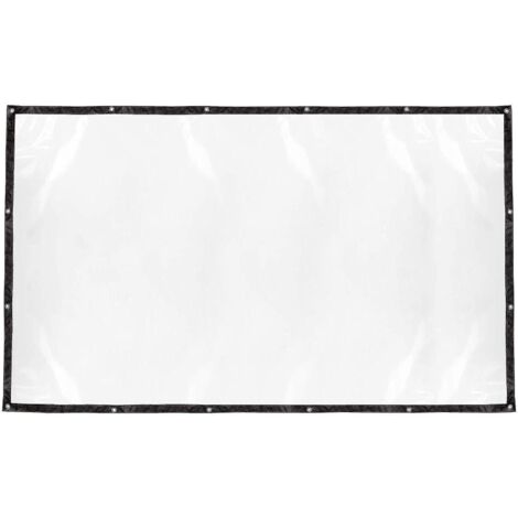 Bâche transparente imperméable avec œillets, résistante, en PVC, pour plantes de terrasse - 150 x 250 cm - Noire