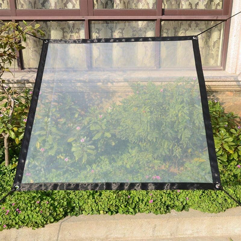 Bache Transparente imperméable Tissu de Film de Feuille de bache de Jardin pe avec/Oeillets et lanière Heavy Duty/Anti Gel/Anti-UV/Windproof Plant