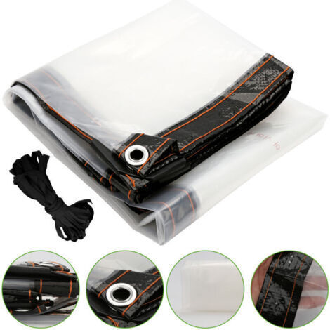 Bâche transparente indéchirable protection Transparente armée bache plastique 1x2M