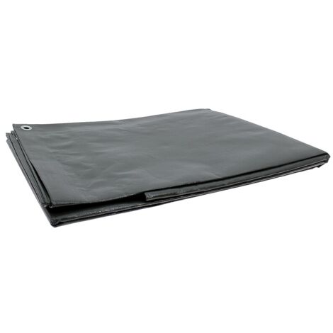 Bâche tressée ultra lourde, poids 240-260 g/m², coloris vert gris, dimensions 5 x 8 m
