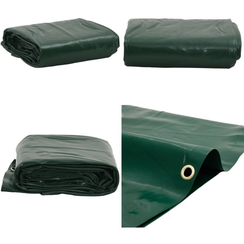 Bâche vert 5x8 m 600 g/m² - Couverture Extérieure - Bâche Imperméable - Bâche Protectrice - Bâche Verte - Bâche Résistante - Home & Living
