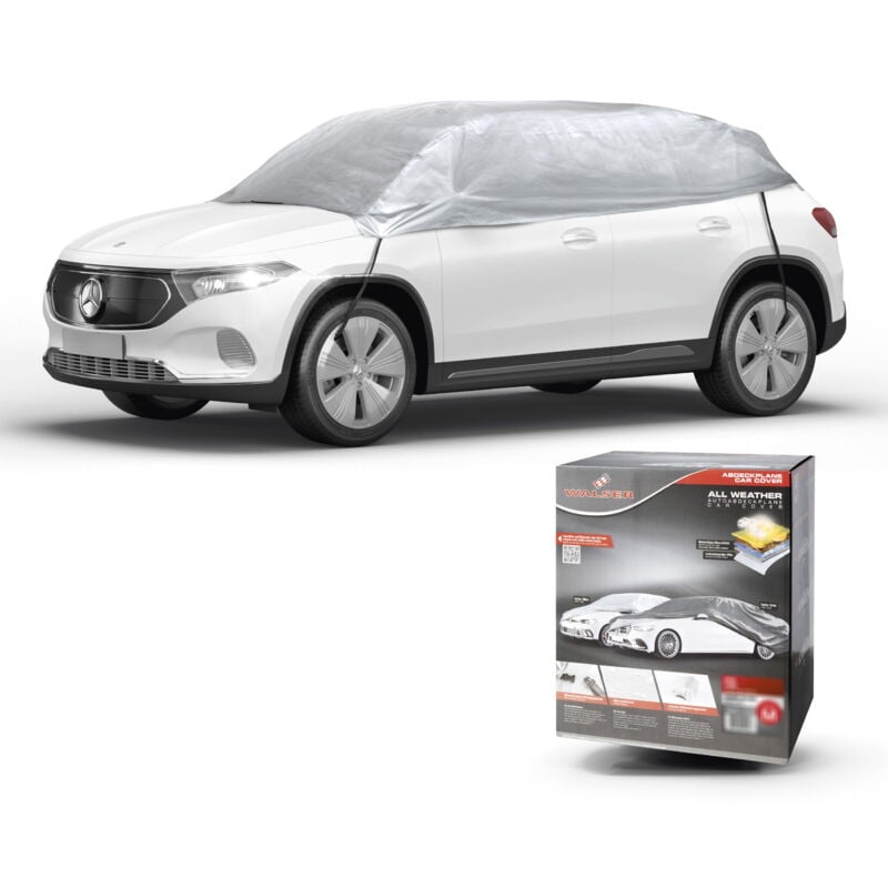 Bâche voiture All Weather Basic, bâche de voiture demi-garage taille l argent