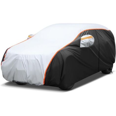 Bâche voiture extérieure imperméable pour SUV – 483x188x178cm – Coton respirant, anti-UV, neige, poussière, grêle – Ouverture latérale - 10-Couches