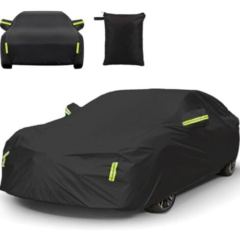 UNION Bâche Voiture Housse , Voiture Complète Universelle , SUV Impermeable 480 x 175 x 150cm Noir housse de voiture exterieur protection contre la neige protection solaire protection UV , taille universell