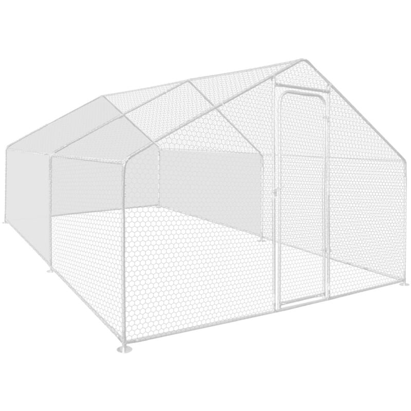 Bâches waterproof blanches 1 arrière + 2 côtés 150 gr pour enclos poulaillers