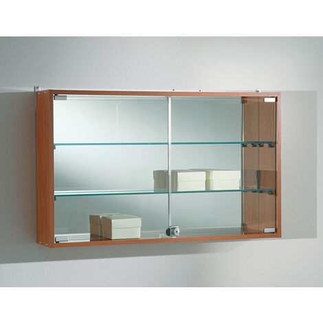 Bacheca con Schienale a Specchio 81x15xh49cm LL OF8050 Made in Italy Colore Ciliegio