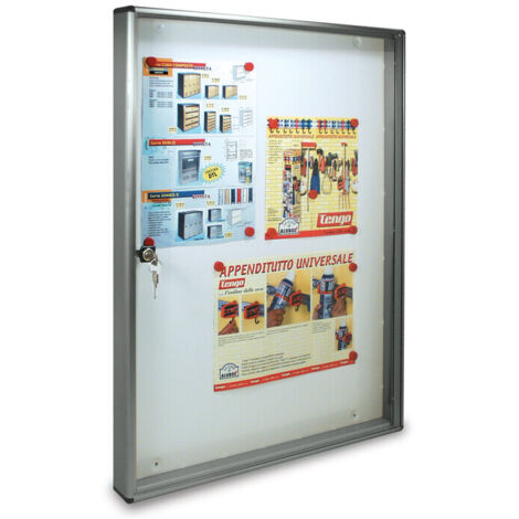 BACHECA FONDO MAGNETICO ALUBOX BC5 55X5X73 ARG- 1,0 pz