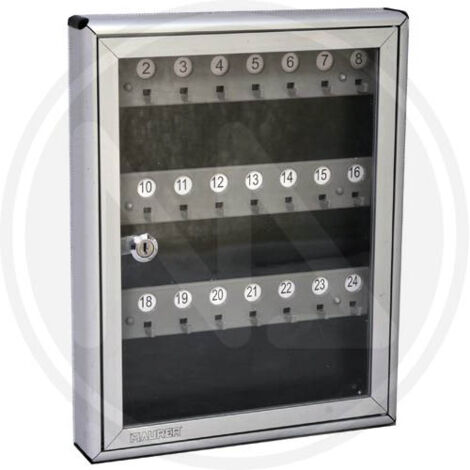 BACHECA in alluminio per CHIAVI 29X37H cm MAURER 24 POSTI con sportello