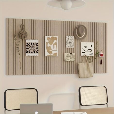 Bacheca in feltro in stile bohémien, adesivo da parete stereo 3D, color cammello scuro, ideale per l'arredamento della casa, 120 x 60 cm.