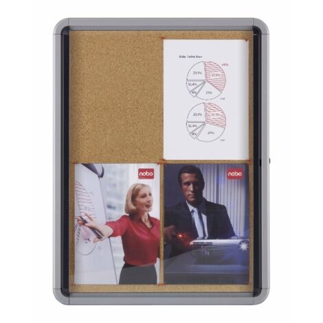 Bacheca Nobo Stand Espositore 53,2 x 69,2 x 3,7 cm Sughero Vetro Alluminio