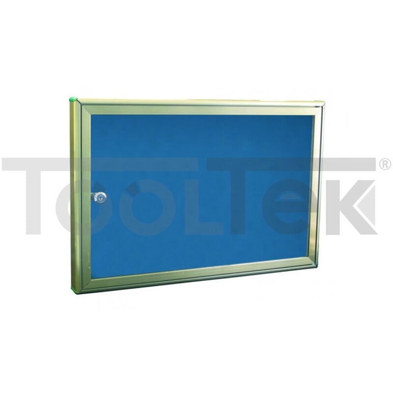 Image of Bacheca porta avvisi alluminio anodizzato vetrina 55X37cm serratura