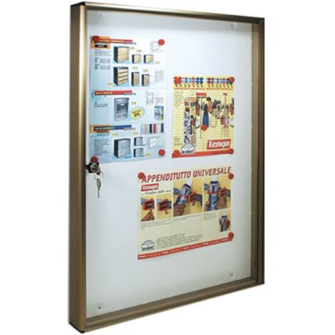 BACHECA PORTA AVVISI ALUBOX - ALLUMINIO BRONZATO 4XA4 MM 550X50 H.MM 730 - 1 pezzo