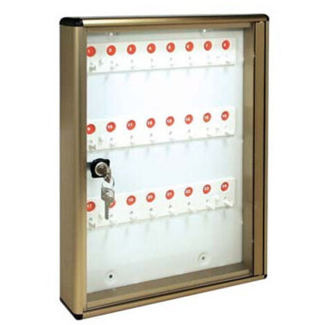 BACHECA PORTA CHIAVI ALUBOX - ALLUMINIO BRONZATO CHIAVI 24 MM 300X50 H.MM 400 - 1 pezzo