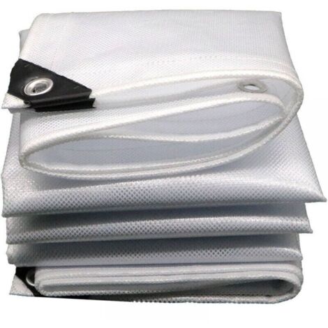 Bâches (Bricolage) - Bâche Armée De Protection 3x3m 230g/M² - Translucide / Transparente - Haute Résistance, Indéchirable Et Imperméable - Stabilisée Aux U.V - Bâche Armée Transparente 3 X 3m