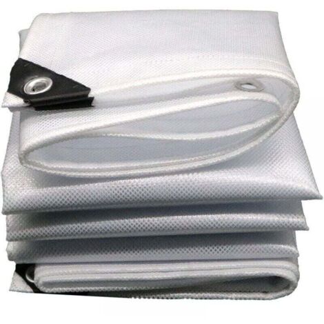 Bâches (Bricolage) - Bâche Armée De Protection 3x3m 230g/M² - Translucide / Transparente - Haute Résistance, Indéchirable Et Imperméable - Stabilisée Aux U.V - Bâche Armée Transparente 3 X 3m