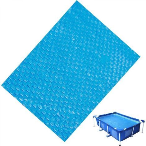 Bâches Bulles Piscine Solaires Rectangulaire/carré Couverture de Piscine Solaire, Protecteur Couvercle De Bain à Remous Anti-Pluie Anti-poussière Protection UV Jardin Extérieur - 260x170cm