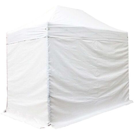 Bâches latérales 2x2m 3 pleins + 1 porte Polyester 380g/m² Blanc