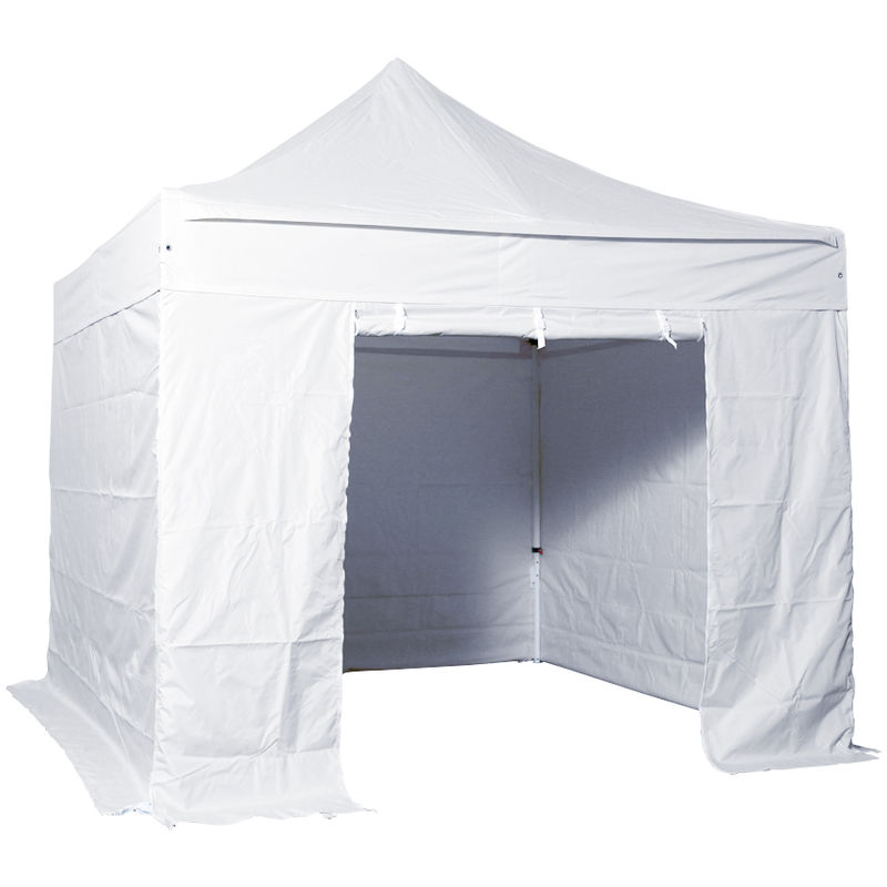 baches laterales 3x3m polyester 300g/m2 - 3 pleins + 1 porte