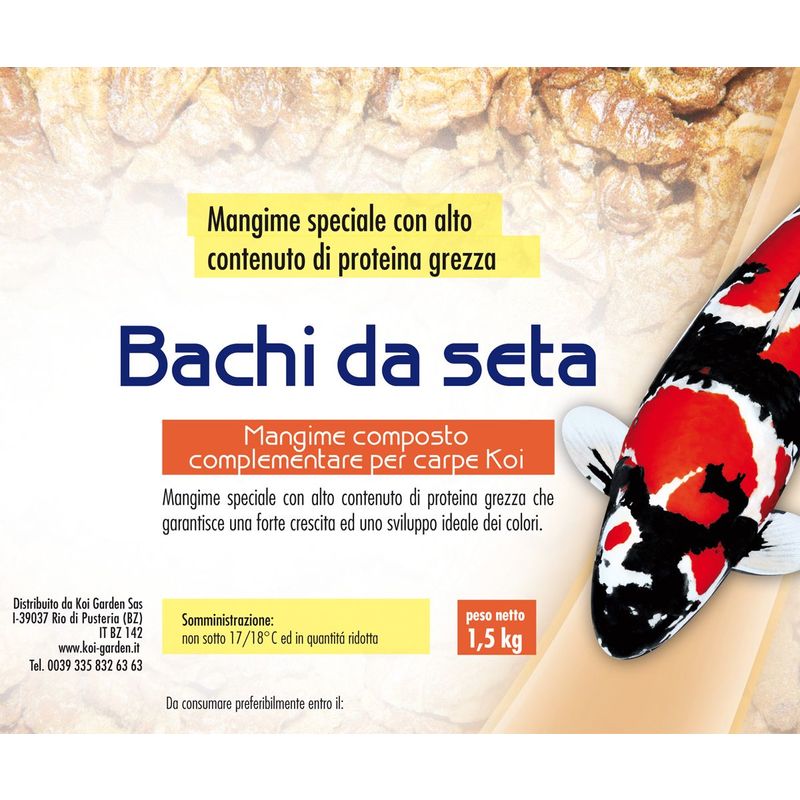 Image of Bachi da seta high quality - 1,5 kg mangime per Koi e pesci da laghetto