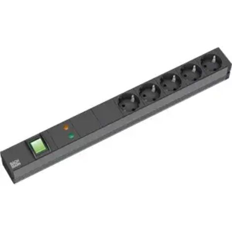 BACHMANN 19" 1HE 5xCEE7/3 1xGVS Strom 2,0m CEE7/7, 333.537