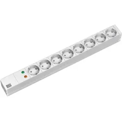 Bachmann 19" 1HE 8xCEE7/3 1xÜSS Strom 2,0m CEE7/7 333.404
