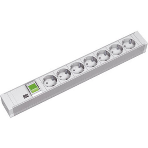 BACHMANN 19" PVC 7xCEE7/3 1xInterrupteur Strom 2,0m CEE7/7, 333.600