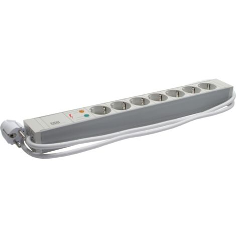 BACHMANN 19" PVC 7xCEE7/3 1xSPD Strom 2,0m CEE7/7, 333.604