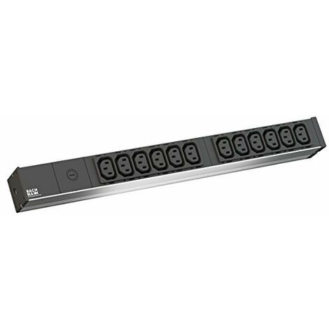 'BACHMANN 19 BASIC, MULTIPRISE EN ALUMINIUM, IT PDU 12 X C13 IEC, 10 A, 800.2284