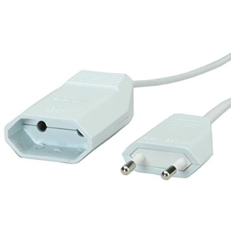 Bachmann 233.284 Alimentazione Prolunga 2.5 A Bianco 2.00 m H03VVH2-F 2X 0,75 mm²