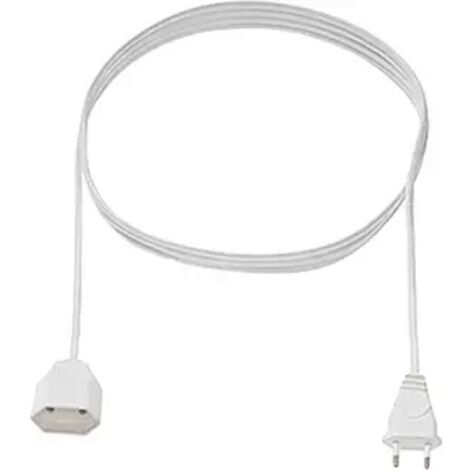 Bachmann 233.285 Strom Verlängerungskabel  2.5 A Weiß 3.00 m H03VVH2-F 2X 0,75 mm²
