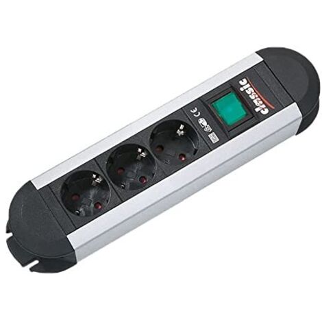 Bachmann 330.070 Primo, Presa multipla da scrivania, 3 moduli, con interruttore