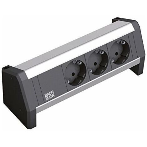 Bachmann 339.1002 - Presa multipla da scrivania a 3 prese schuko, senza cavo