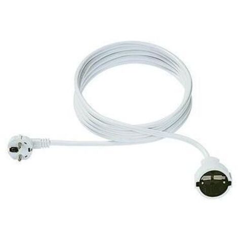 Bachmann 341289 Strom Verlängerungskabel   Weiß 10.00 m H05VV-F 3G 1,5 mm²