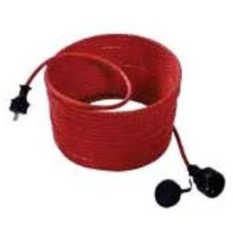 Bachmann 343.370 - Prolunga per tosaerba con coperchio, 25 m, colore: Rosso