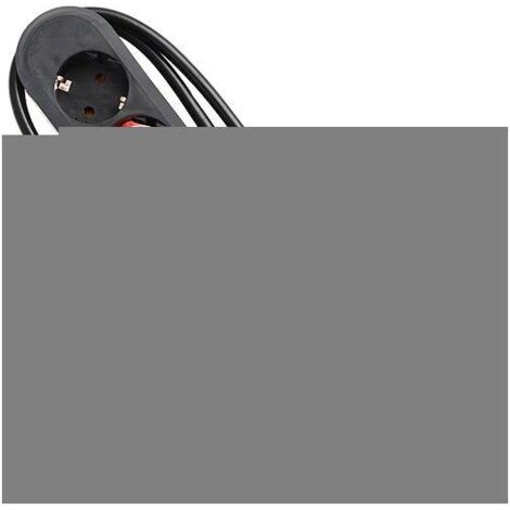 BACHMANN 381.130K SMART - CIABATTA ELETTRICA CON 4 PRESE SCHUKO E 1 INTERRUTTORE, CAVO 1,5 M, 3680 W, COLORE: NERO
