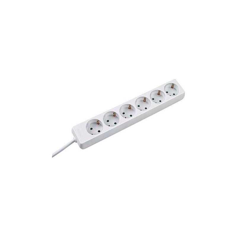 

Secomp - Regleta De 6 Enchufes Sin Interruptor (1,4 M), Color Negro