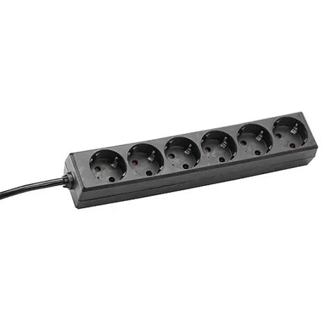 Bachmann 381.141S Steckdosenleiste  Schwarz Schutzkontakt 1 St.