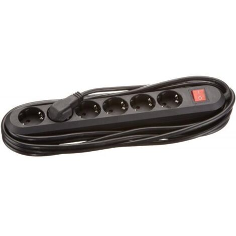 BACHMANN 381.150K - CIABATTA ELETTRICA SMART 6 X PRESE CON CONTATTO DI PROTEZIONE, 1 X CAVO DI ALIMENTAZIONE 1,5 M, 3680 W