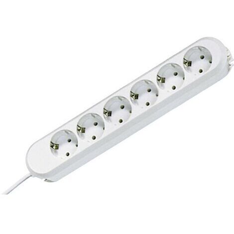 Bachmann 381.248K Multipresa 6 scomparti Bianco Schuko 1 pz.