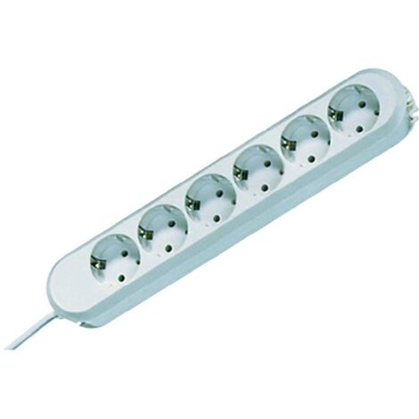 Bachmann 381.249K Multipresa 6 scomparti Bianco Schuko 1 pz.