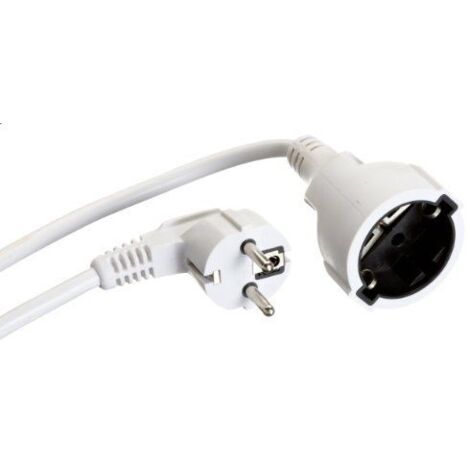 BACHMANN 3m Schuko H05VVÃ‚­F 3G 1.50mmÃ‚², Maschio/femmina, 3m, Bianco, 250V, 16A, Schuko