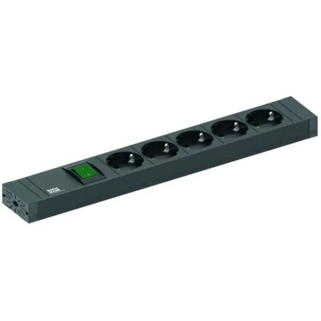 Bachmann 420.0013 Steckdosenleiste mit Schalter  Schwarz Schutzkontakt 1 St.