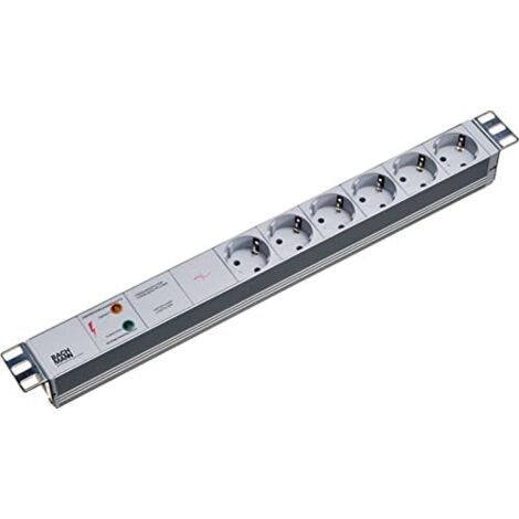 Bachmann 5x Schuko, 2m prolunghe e multiple 6 presa(e) AC Grigio