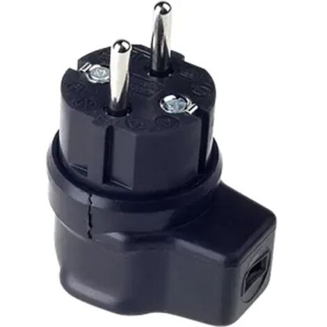 Bachmann 740.017 Schutzkontaktstecker Vollgummi  250 V Schwarz IP44