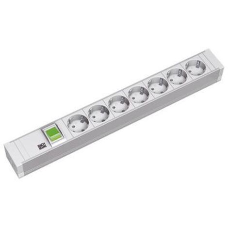 Bachmann 7x Schuko, 2m 7presa(e) AC 2m Grigio prolunghe e multiple
